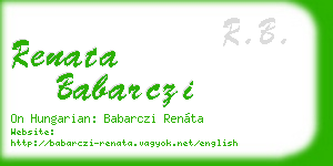 renata babarczi business card