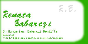 renata babarczi business card